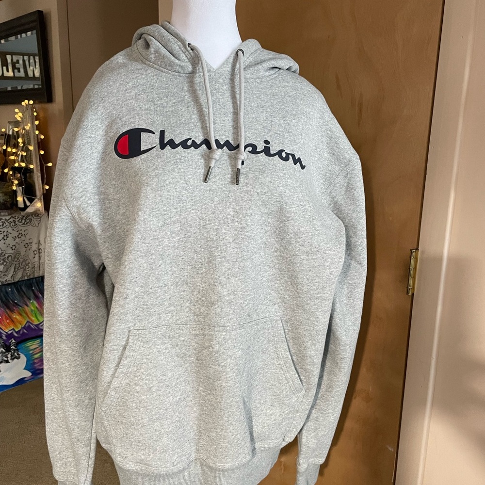 Champion Men's Light Gray Hoodie